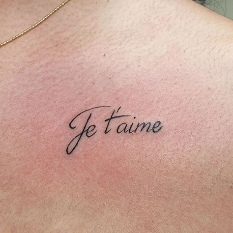 Tattoo Ideas French, Jetaime Tattoo, French Tattoo Quotes, French Tattoo, Cursive Tattoos, Finger Tattoo For Women, Finger Tattoo, Tattoo Script, Simple Reminders