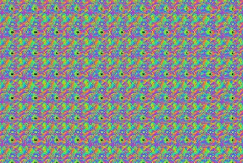 Why Can't Some People See Magic Eye Pictures?  Earlier this month, I explained how Magic Eye pictures work. A lot of people commented about how they can never see the hidden image. So what gives? Is there something wrong with these people's eyes? Are they cursed? Are there really no hidden pictures? Is this all a hoax?  Most Magic Eye problems have to do with the way the eyes work with each other and the brain. 3d Stereograms, Eye Magic, Magic Eye Pictures, Eye Illusions, Eye Tricks, Illusion Pictures, Eye Images, Close Up Magic, Hidden Images