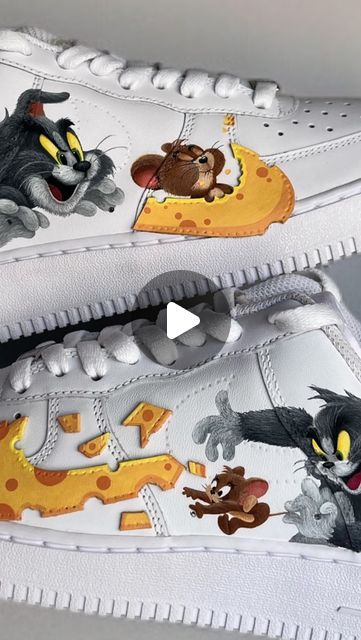 Tom And Jerry Shoe Painting, Painted Nike Air Force, Shoe Painting, Painted Nikes, Peter Griffin, Custom Af1, Nike Air Force 1s, Amazing Finds, Air Force 1s