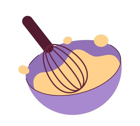 Mixing Bowl Drawing, Whisk Illustration, Whisk Logo, Bowl Logo, Spot Illustration, Creaming Method, Cardio At Home, Cartoon Clip, Background Simple