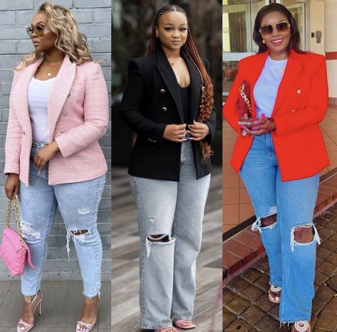 Women Jeans And Blazer, Womens Fall Blazer Outfit, Blue Jean Blazer Outfits For Women, Dress Down Friday Work Jeans, Tombstone Unveiling Outfit Ideas, Friday Work Outfit Summer, Friday Office Outfit Casual Jeans, Jeans With Blazer Outfit, Realtor Fits