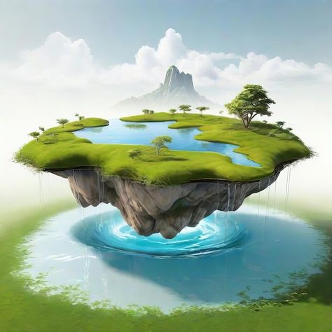 Photo free waterfall floating islands a ... | Premium Photo #Freepik #photo Video Cinematic, Floating Islands, Floating Island, Ad Design, Premium Photo, Graphic Resources, Floating, Green, Quick Saves