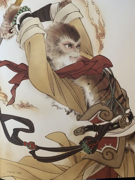 Lovecraft Monsters, Handsome Monkey King, Fantasy Demon, King Tattoos, Japanese Artwork, Monkie Kid, Sun Wukong, King Art, Journey To The West