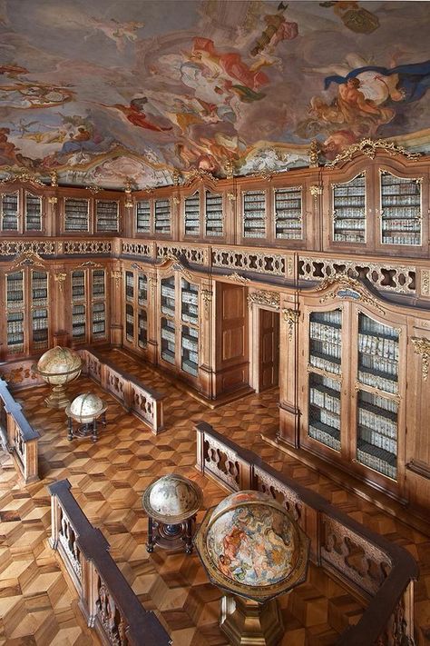 Archiepiscopal Library Kromeriz, Czech Republic Magical Architecture, Castle Life, Dark Acadamia, Old Libraries, Dream Library, Beautiful Library, Old Library, Library Aesthetic, Royal Aesthetic