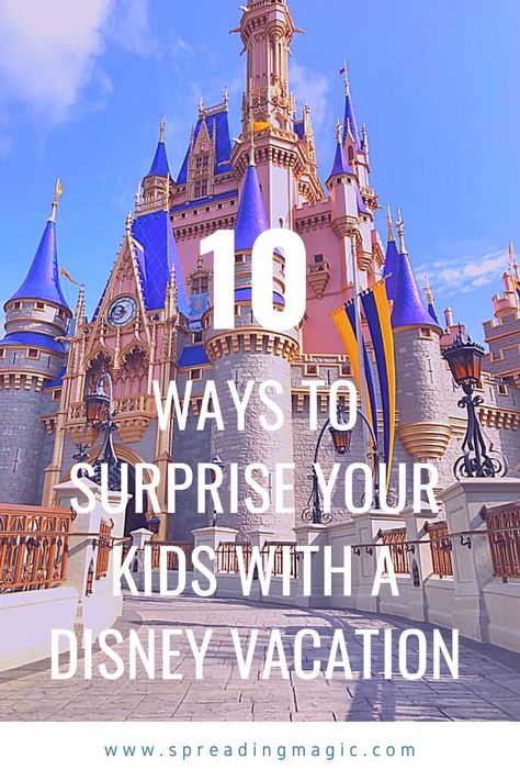 I am always so impressed with parents who can keep the secret while planning a surprise Disney vacation. Have you ever wanted to surprise your kids with a Disney World vacation, but just unsure the best way to do it? Whether it’s a first visit or a special celebration, it can be a lot of fun to plan a surprise Disney vacation. Here are ten different ways to give your kids a surprise Disney vacation! Disney World Reveal Ideas Kids, Tell Kids About Disney Trip, How To Tell Your Kids About Disney Trip, Disney Trip Surprise Ideas Kids, Ways To Surprise Kids With Disney Trip, How To Surprise Kids With Disney Trip, Surprise Kids With Disney Trip, Disney Reveal Ideas, Disney Trip Reveal