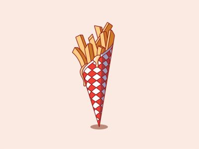 French Fries Icon Fries Graphic Design, French Fries Logo Design, French Fry Tattoo, Fries Logo Design, Fries Logo, French Fries Design, Belgian Fries, Menu Board Restaurant, Food Logos