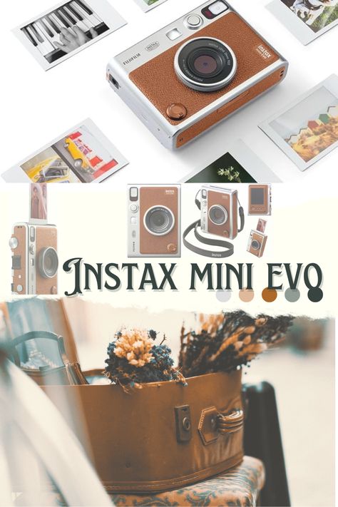 Introducing the Fujifilm INSTAX Mini Evo Hybrid Instant Camera in Brown. This stylish camera blends analog charm with digital innovation for instant memories. Compact and easy-to-use, it captures vibrant shots and prints them instantly using Fujifilm's iconic INSTAX Mini film. Perfect for on-the-go creativity, the Mini Evo Hybrid is your gateway to timeless photos. Get yours now and start capturing memories in style! Fujifilm Instax Mini Evo, Instax Mini Evo, Photography Essentials, Capture Memories, Instant Camera, Fujifilm Instax, Instax Mini, Fujifilm Instax Mini, Creative Expressions