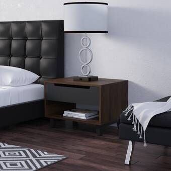 Bed Essentials, Modern Night Stand, Minimal Frame, Nightstand Wood, Platform Bedroom Sets, Moody Bedroom, Black Drawers, Прикроватные Тумбочки, Full Bunk Beds