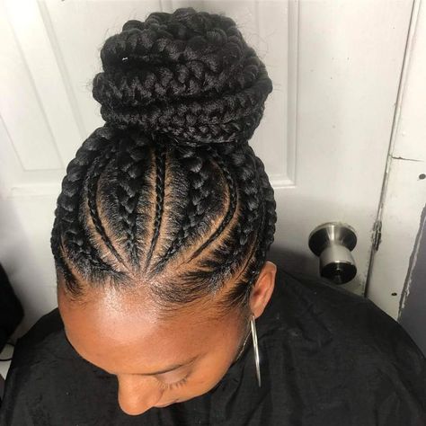 Braids Into A Bun, Single Braids Hairstyles, Goddess Braids Updo, Black Hair Updo Hairstyles, Dutch Braid Hairstyles, Twisted Hair, Protective Hairstyles For Natural Hair, Feed In Braids Hairstyles, Goddess Braids Hairstyles