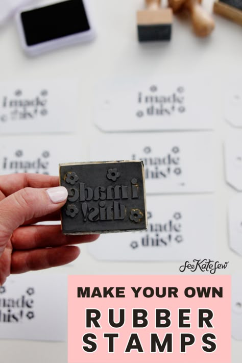 Make custom rubber stamps Laser Rubber Stamp, Cricut Stamps Diy, How To Make Stamps, Wood Engraving Designs, Diy Rubber Stamp, Xtool F1, Diy Laser Engraver, Rubber Stamps Diy, Cut Crafts