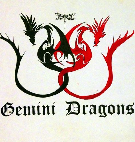 Gemini Dragon Tattoo, Gemini Dragon, Gemini Tattoos, Gemini Zodiac Tattoos, Gemini Tattoo Designs, Chinese Symbol Tattoos, Dragons Tattoo, Gemini Art, Christian Sleeve Tattoo