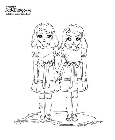 The Shining Twins, Colouring Ideas, Color Sheets, Jade Dragon, Adult Colouring Pages, Adult Coloring Book Pages, Coloring Pages For Adults, 80s Cartoons, Adult Colouring