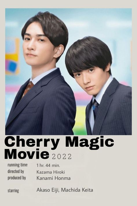 Did it cuz I couldn't find it Cherry Magic Poster, Cherry Magic, Drama Tv, Drama Tv Shows, Great Movies To Watch, Asian Film, Japanese Movies, Polaroid Pictures, Japanese Drama