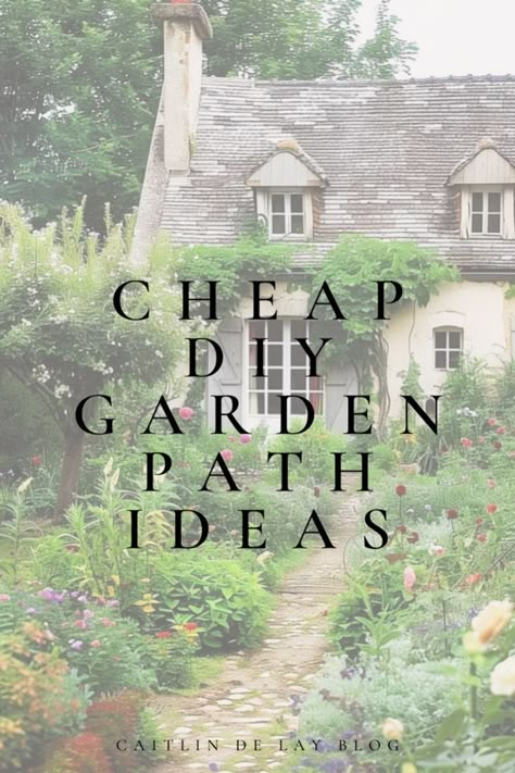 Rock Walking Path, Cottage Garden Paths Walkways, Cottage Walkways To Front Door, Easy Garden Path, Pictures Of Gardens, Cottage Garden Pathways, Cottage Front Garden Ideas, Cottage Garden Gate, Garden Pathways Diy Cheap