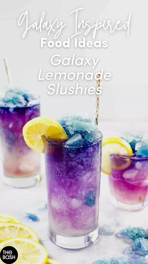 Take a journey to the stars, with a galaxy themed party that will delight your little cosmic guests! 🚀 Check out these Galaxy Themed Party tips and tricks like Galaxy Lemonade Slushies here! 🎉 #thebash #galaxyparty #galaxytheme #kidsparty #kidspartyideas #kidspartytheme #astronaut #astronautparty #astronautcostume #costumeparty #birthdayparty #kidsbirthday #partyplanning #partyplanningguide #galaxypartyguide #partyguide #outerspaceparty #outerspace #planets #spaceparty #galaxylemonadeslushies Galaxy Lemonade, Lemonade Slushie, Lemonade Slushies, Lemonade Drink, Summer Lemonade, Summer Drinks Alcohol, Perfect Summer Drink, Cake Recipes Easy Homemade, Summer Drink Recipes