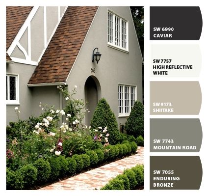 Paint colors from ColorSnap by Sherwin-Williams Brown Roof Paint Colors, Exterior House Colors With Red Roof, Light Brown Roof House Colors, Kings Canyon Sherwin Williams, Desert Home Exterior Colors, Colored Stucco Exterior, House Paint With Brown Roof, Reddish Brown Roof Exterior House Colors, Burnt Sienna Roof House Colors