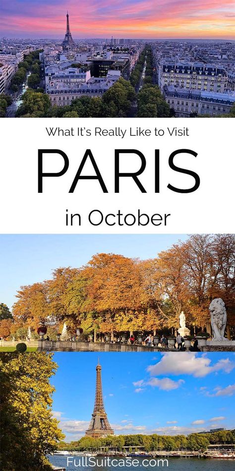 Paris in October: What It's Really Like, Weather & Fall Tips Paris Weather, Paris In August, Paris Trip Planning, Paris In October, Paris In The Fall, Paris Things To Do, Paris In Autumn, Paris Honeymoon, Best Cities In Europe