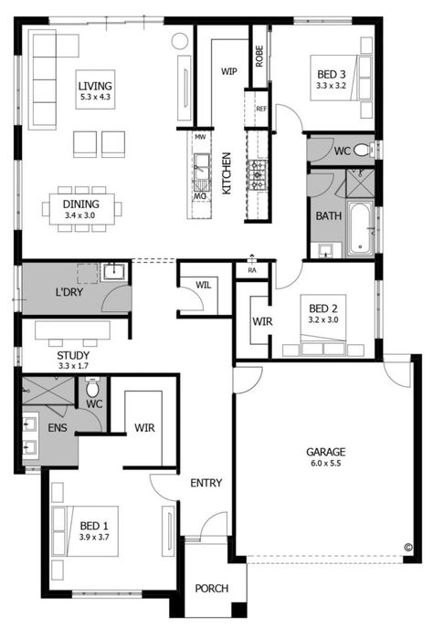 30 Fantastic 2D Floor Plan Ideas - Engineering Discoveries Small 3 Room House Plan, 3bedroom Apartment Floor Plan, One Story Three Bedroom House Plans, 3 Bedroom Home Floor Plans One Level Modern, Floor Plans Aesthetic, 3 Bedroom House Floor Plan One Level, 2 Level House Plans, Small House Floor Plans 3 Bedroom, Small 3 Bedroom House Plans Modern