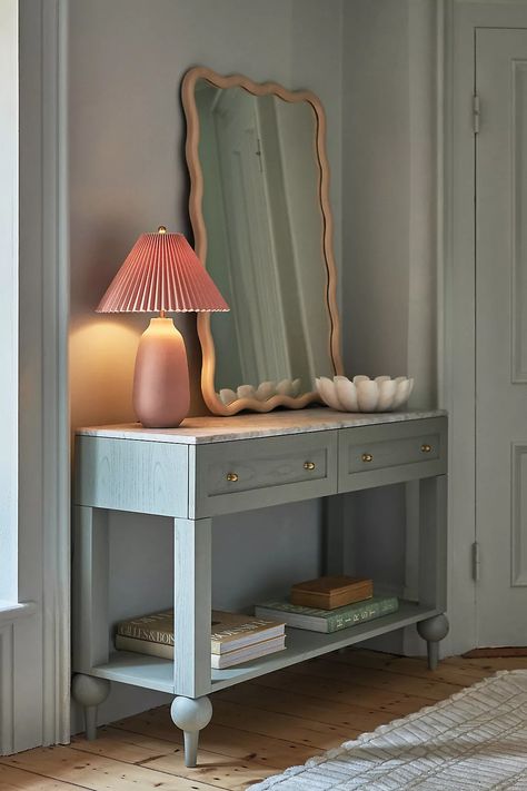 Fern Entryway Console Table | AnthroLiving Clutter Solutions, Entryway Cabinet, Entryway Console Table, Entryway Console, Wood Wall Mirror, Entry Table, Wood Console Table, Wood Console, Maple Wood