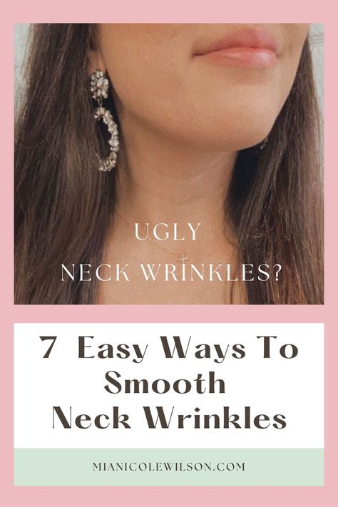 Woman with neck wrinkles. Guide to get rid of neck wrinkles Reduce Neck Lines, Chest Wrinkles Remedies, Exercises For Neck Wrinkles, Smooth Neck Lines, How To Reduce Neck Lines, Neck Wrinkles Get Rid Of, Neck Creases How To Get Rid Of, Tech Neck Lines, Lines On Neck