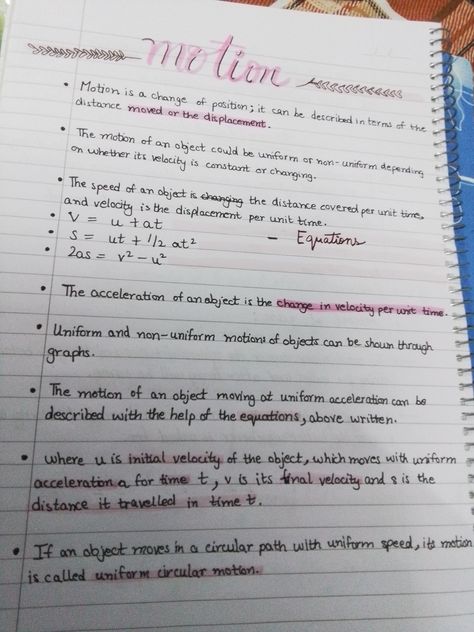 Motion Motion Chapter Class 9 Notes, Motion Physics Notes Class 9, Physics Forces And Motion Notes, Physics Motion Notes, Motion Notes Physics Class 9 Aesthetic, Laws Of Motion Notes Class 11 Aesthetic, Force And Motion Notes, Physics Notes Class 9 Motion, Motion Class 9 Notes