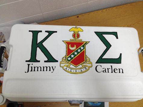 Kappa sig cooler Kappa Sigma Cooler, Tke Cooler, Sigma Logo, Nola Cooler, Cooler Connection, Formal Coolers, Fraternity Cooler, Frat Formal, Formal Cooler Ideas