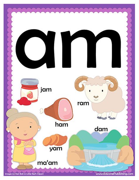 AM Word Family Worksheets - Kindergarten Mom Am Family Words Free Printable, Cvc Words Flashcards Free Printable, Am Words Worksheets, Am Word Family Worksheet, Phonics Flashcards Free Printable, Am Word Family, Am Words, An Words, Free Phonics Printables