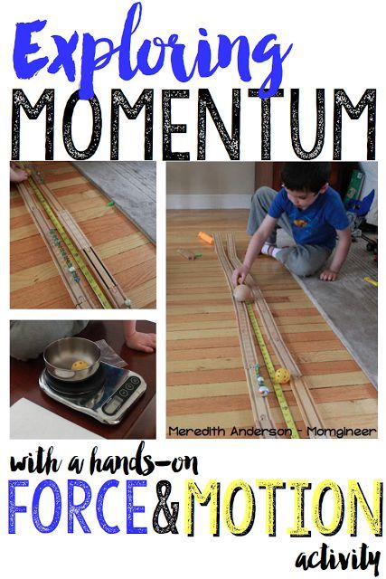 Exploring momentum - force and motion hands-on fun with balls and marbles! Great physics fun for kids Pre-K - elementary age | momgineer Physical Science Activities, Steam Classroom, Motion Activities, Physics Lessons, Science Camp, Force And Motion, Steam Activities, Preschool Science, Stem Education