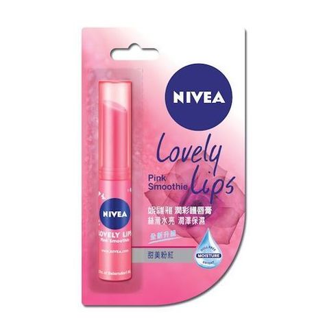 Nivea Lovely Lips Pink Smoothie Moisturizing Lip Tint Balm 2.4g Nivea Lip Gloss, Gloss Nivea, Lipbalm Nivea, Korean Lip Balm, Nivea Lip Butter, Nivea Lip Balm, Pink Smoothie, Korean Lips, Burts Bees Lip