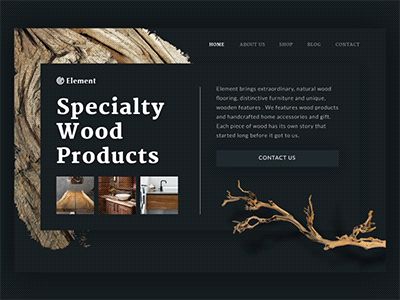 Shot wood products tubik Wood Website Design, Nature Website Design, Website Product Page, Desk Inspiration, Daily Ui, Color Picker, Web Project, Web Designs, Landing Pages