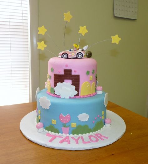 cute princess peach cake idea Peach Birthday Cake, Princess Peach Cake, Princess Peach Birthday, Princess Peach Party, Mario Birthday Cake, Peach Birthday, Super Mario Cake, Mario And Princess Peach, Peach Mario