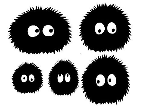 Totoro Cricut, Totoro Black Balls, Totoro Clipart, Soot Gremlins, Totoro Silhouette, Totoro Party, Silhouette Disney, Childrens Book Characters, Silhouette Cameo 4