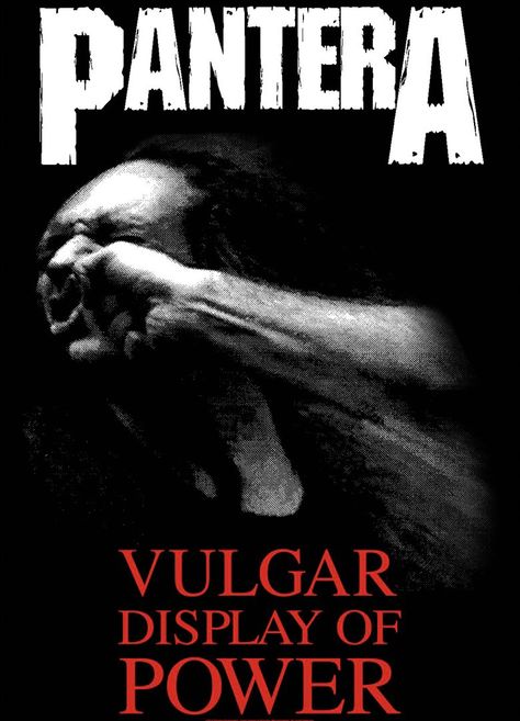 Pantera Poster, Vulgar Display Of Power, Pantera Band, Arte Heavy Metal, Slayer Band, Cowboys From Hell, Rock Poster Art, Power Wallpaper, Toile Design