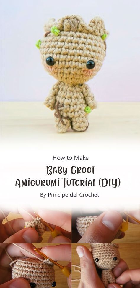 This is the pattern for making Baby Groot Amigurumi. You can find the free pattern here!