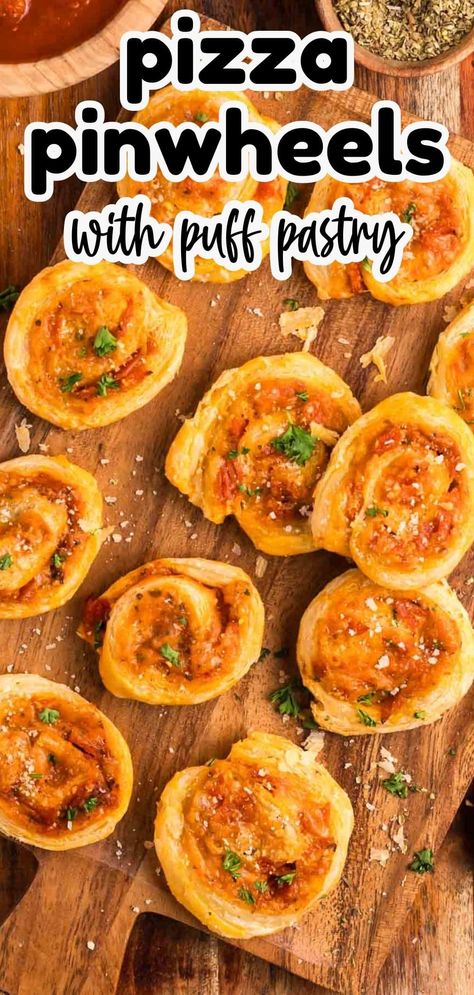 Obsessed with Pizza? You are certainly not alone! Today, we're whipping up some Pepperoni Pizza Pinwheels made with puff pastry. They're super simple to make and perfect for everyone—kids and adults alike. Easy Pepperoni Pizza, Puff Pastry Pizza, Pastry Pizza, Pizza Pinwheels, Pinwheels Recipe, Family Friendly Recipes, Pinwheel Recipes, Pizza Flavors, Veggie Pizza