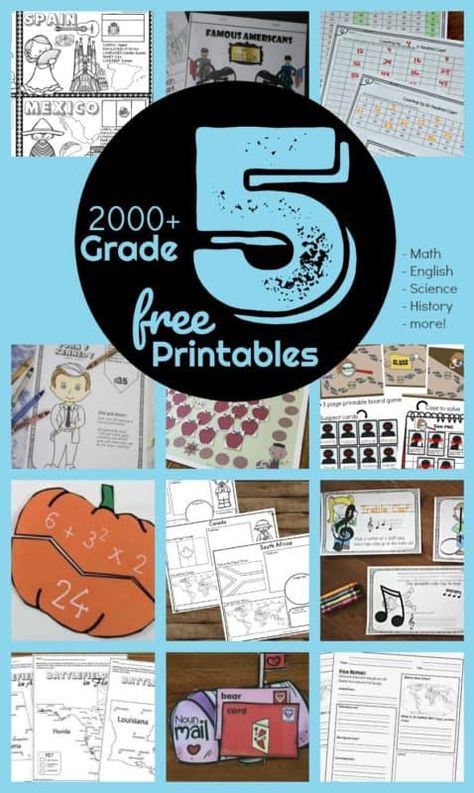 5th Grade Crafts, 5th Grade Science Worksheets, Grade 5 Worksheets, 5th Grade Games, 5th Grade Geography, Second Grade Worksheets, 5th Grade Math Worksheets, Geography Printables, Division Math Games