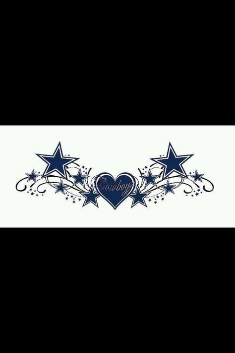 Dallas Cowboys! Thinking about getting this in a tattoo! Cowboys Tattoo, Dallas Cowboys Tattoo, Cowboys Quotes, Dallas Tattoo, Memory Tattoos, Heart Drawings, Dallas Cowboys Images, Cowboy Tattoos, Dallas Cowboys Pictures