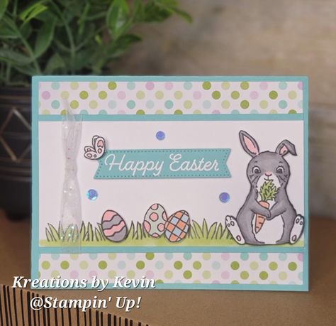 Stampin Up Easter Bunny, Easter Sampler, Stampin Up Easter Cards, Easter Bunny Cards, Stampin Up Easter, Easter Cards Handmade, Happy Easter Card, Easter Greeting Cards, Happy Easter Bunny