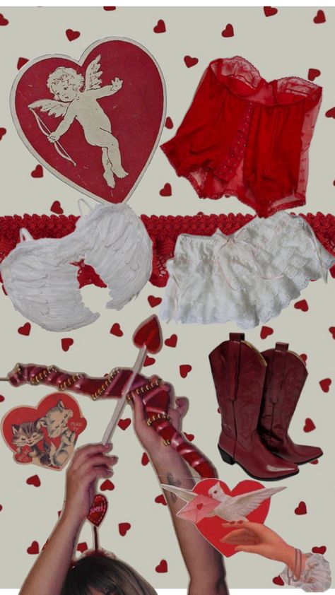 Cupid Outfit Aesthetic, Slay Halloween Costumes, Cupid Outfit, Heart Boots, Red Costume, Halloween Custom, Halloween Costume Outfits, Photoshoot Concept, Halloween 2024