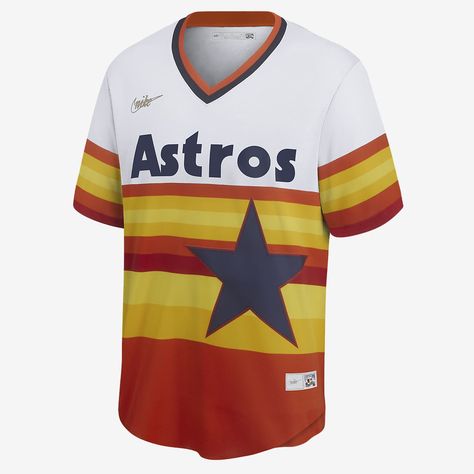 MLB Houston Astros (Nolan Ryan) Men's Cooperstown Baseball Jersey. Nike.com Craig Biggio, Baseball Jersey Outfit, Nolan Ryan, Us Soccer, Jersey Outfit, Sports Top, Houston Astros, Nike Tops, New York Mets