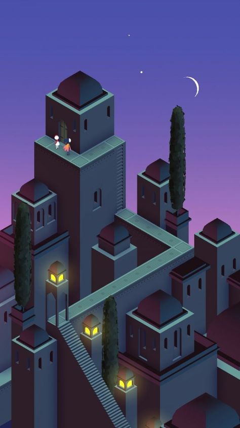 Monument Valley II Is The Most Beautiful Game Of 2017 – The Forward Monument Valley Game, Monument Valley 2, Unity 2d, Stage Inspiration, Interior Design Portfolio Layout, Idle Game, Valley Game, 3d Isometric, Low Poly Games