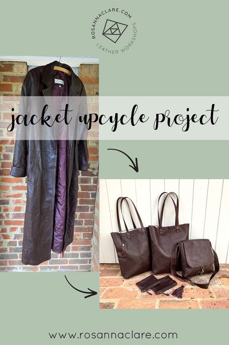 jacket upcycle to bags, leather tote bags, leather messenger bag, leather purse, leather tassel Upcycled Leather Jacket, Tassel Keyring, Upcycled Bag, Diy Jacket, Upcycled Leather, Leather Workshop, Diy Upcycle, Diy Purse, Upcycle Projects