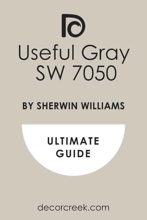 Useful Gray SW 7050 by Sherwin Williams | Ultimate Guide Colonnade Gray, Gray Tones, Coordinating Colors, Sherwin Williams, Paint Color, Accent Colors, Decor Styles, Paint, Color