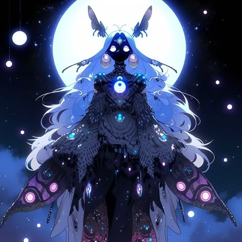 Celestial character design #zicxa-photos #zicxa #images #background #wallpaper #freepik #shutterstock #VN Powerful Beings Art, Moth Person Character Design, Dream Character Design, Shadow Character Design, Moon Character Design, Celestial Character Design, Moth Oc, Yuumei Art, Moon Oc