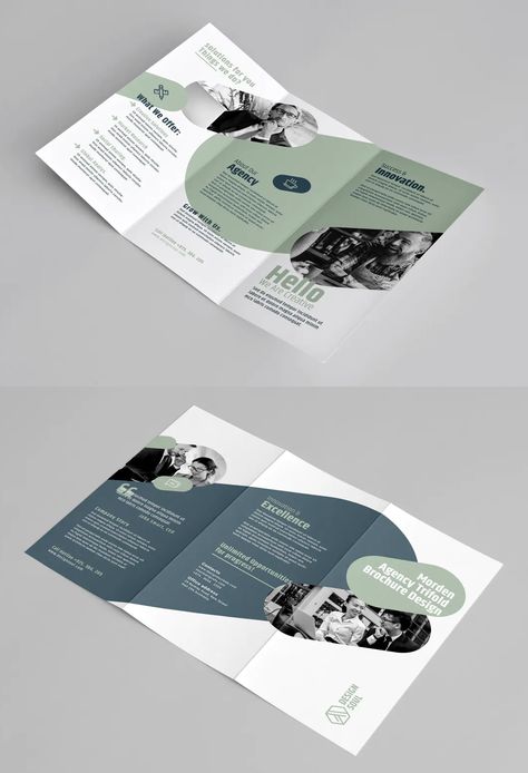 Corporate Tri-fold Brochure Template PSD Brochure Layout Design Trifold, Broshor Design Graphics, Modern Trifold Brochure Design, Tri Fold Brochure Design Layout, Three Fold Brochure Design, Corporate Brochure Design Layout, Brochure Design Creative Graphics, Trifold Flyer Design, Pamphlets Design Ideas