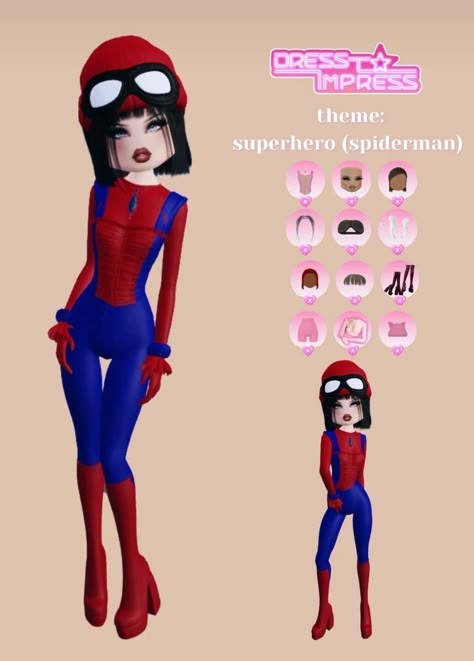 Superhero Dress To Impress, Spiderman Dress, Superhero Dress, Fancy Dress Code, Hero Outfits, Superhero Spiderman, Dress Impress, ليلو وستيتش, Roblox Dress