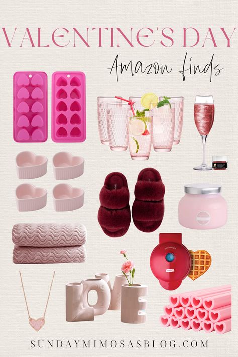 Amazon Valentines Day Finds + Gift Ideas! Sharing tons of inexpensive and cute Valentines Day decor from Amazon. Fashion and lifestyle blogger, Cassie Majinski, shares her favorite Vday and Galentines Day finds! Any of these Valentines Day items would make great gifts for her! Valentines Amazon Finds, Galentines Gifts Idea, Crafts For Him, Valentines Products, Boyfriend Birthday Ideas, Walmart Valentines, Dash Mini Waffle Maker, Valentine Dinner Party, Thoughtful Gifts For Boyfriend