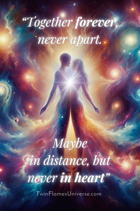 Distance cannot diminish the depth of our connection. A heartfelt message that declares Twin Flames are forever intertwined, even in physical separation. This quote serves as a testament to the profound love and spiritual synchronicity that binds Twin Flames together across lifetimes. It is perfect for sharing with your Twin Flame, expressing the depth of your connection and the infinite love that flows between you. It is a reminder of the sacred journey you share together. Spiritual Love Quotes, Love Chemistry Quotes, Twin Flames Quotes, Twin Flame Love Quotes, Twin Flame Quotes, Twin Flame Art, Twin Flame Reunion, Twin Flame Relationship, Amazing Inspirational Quotes