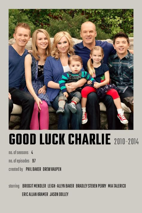 Good Luck Charlie Television Show Poster Jason Dolley, Leigh Allyn Baker, Bradley Steven Perry, Bridgit Mendler, Good Luck Charlie, Series Poster, Movie Poster Wall, Poster Series, For Good Luck