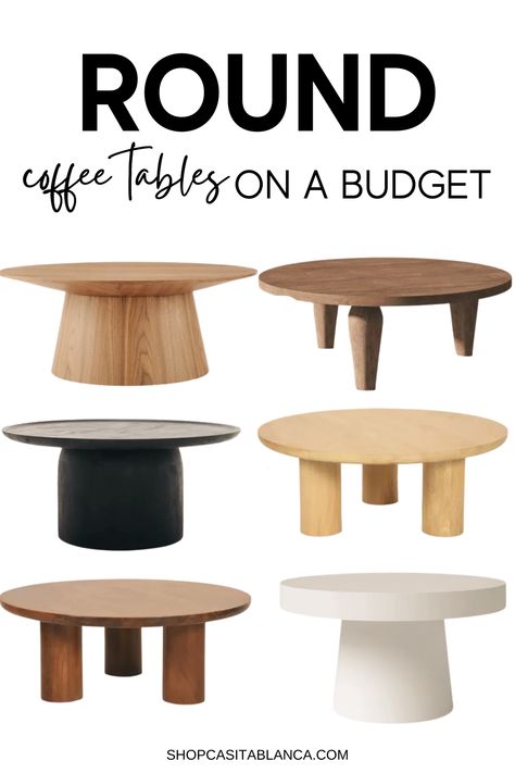 Modern Round Coffee Tables, Round Coffe Table, Round Coffee Table Living Room, Round Coffee Tables, Round Coffee Table Modern, Round Wood Coffee Table, Luxury Modern Furniture, Luxury Home Furniture, Living Room On A Budget